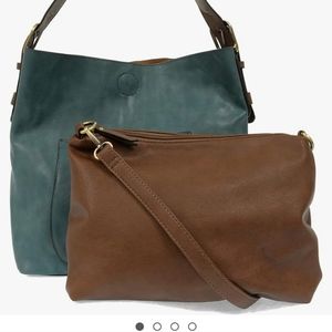 Burano Women's Faux Leather 2in1 Hobo Tote